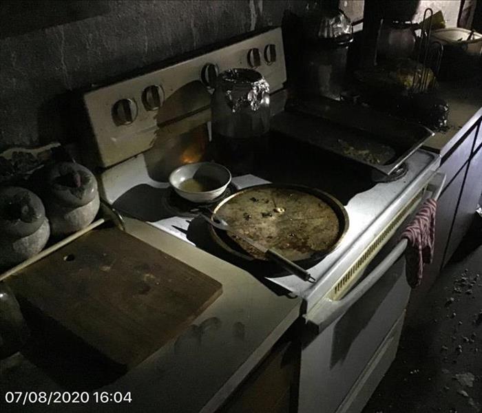 Fire-Damaged Kitchen in Amarillo Home